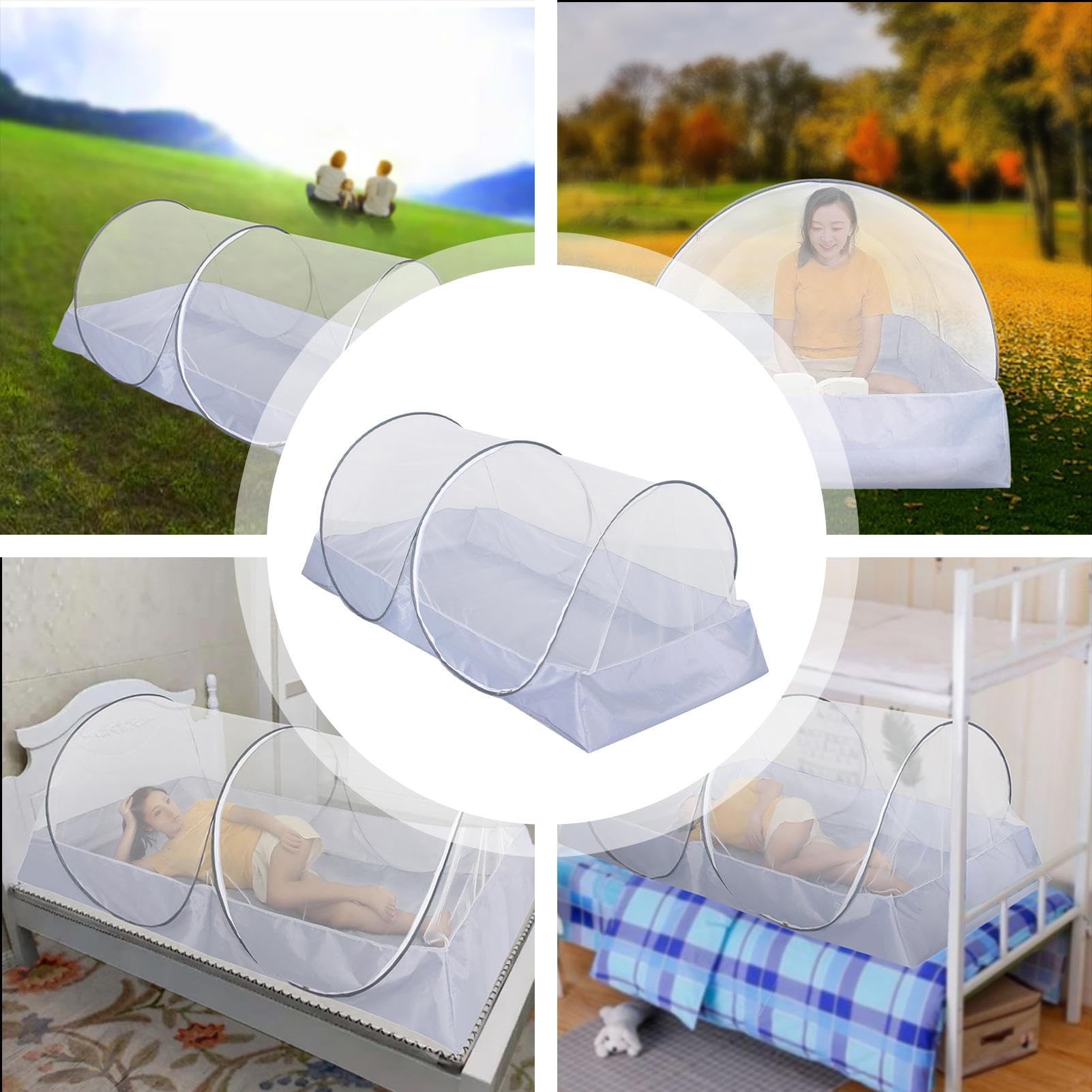Generisch Moskitonetze Einzelbett 200 X 100 X 73 cm Tragbares | Campingzelt Outdoor-Gadget Faltbares Netz Reise Moskitonetze Bett Für Zuhause Camping Geeignet