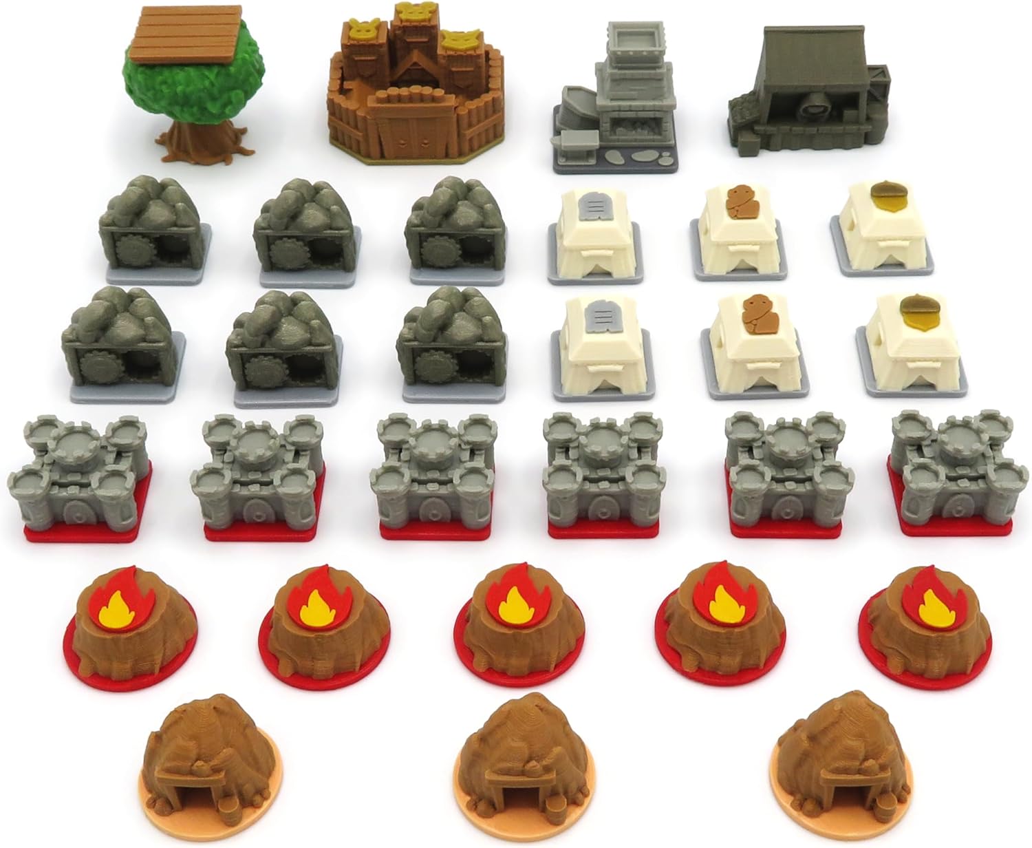All in Upgrade Kit for Root - 138 Pieces | Board Game Accessory Compatible with The Base Game and Riverfolk, Underworld and The Marauder Expansions.