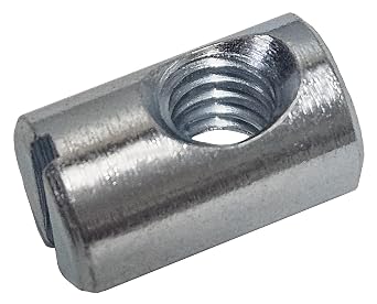 12 عبر الأربطة/برميل المكسرات - 1/4-20 16 mm X 10 mm الزنك مطلي خارج مركز CNC