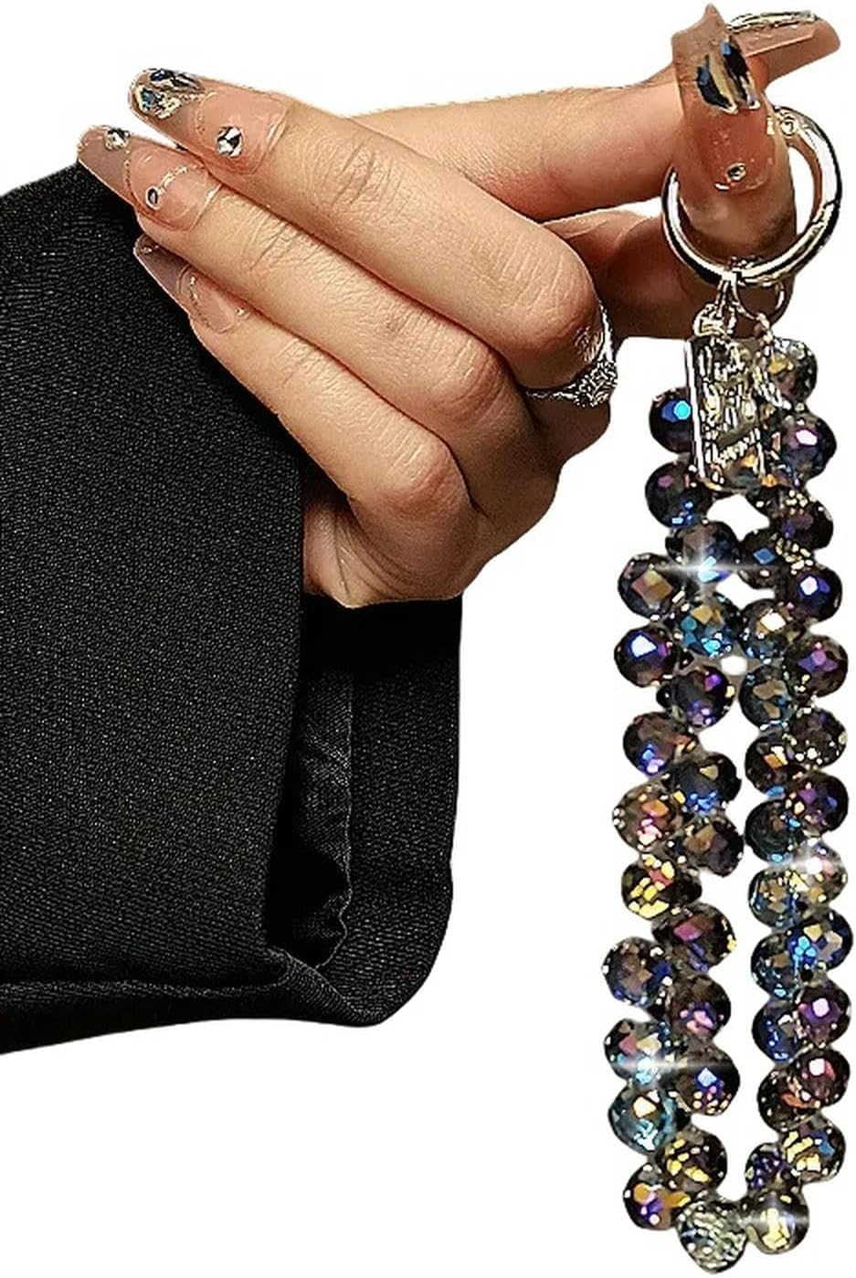 Trek Toys World Beaded Mobile Phone Lanyard Short Hand Wrist Chain | Hand-Held Pendant | Lanyard Strap Beaded Phone Chain for Girl-image-36