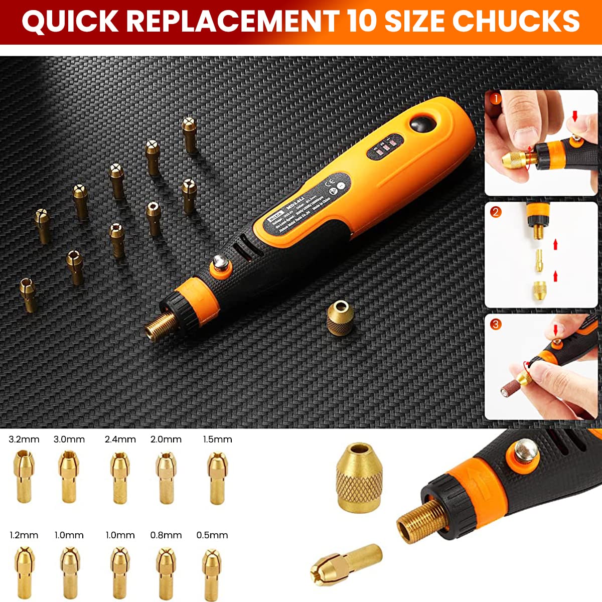 Verilux Mini Cordless Drill - 45 Piece Kit -6