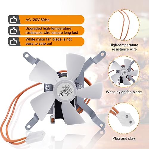Miniatura 3 de Piezas de repuesto mejoradas para ventilador de inducción compatibles con Pit Boss & Traeger, parrillas de pellets de madera Camp Chef, parrillas