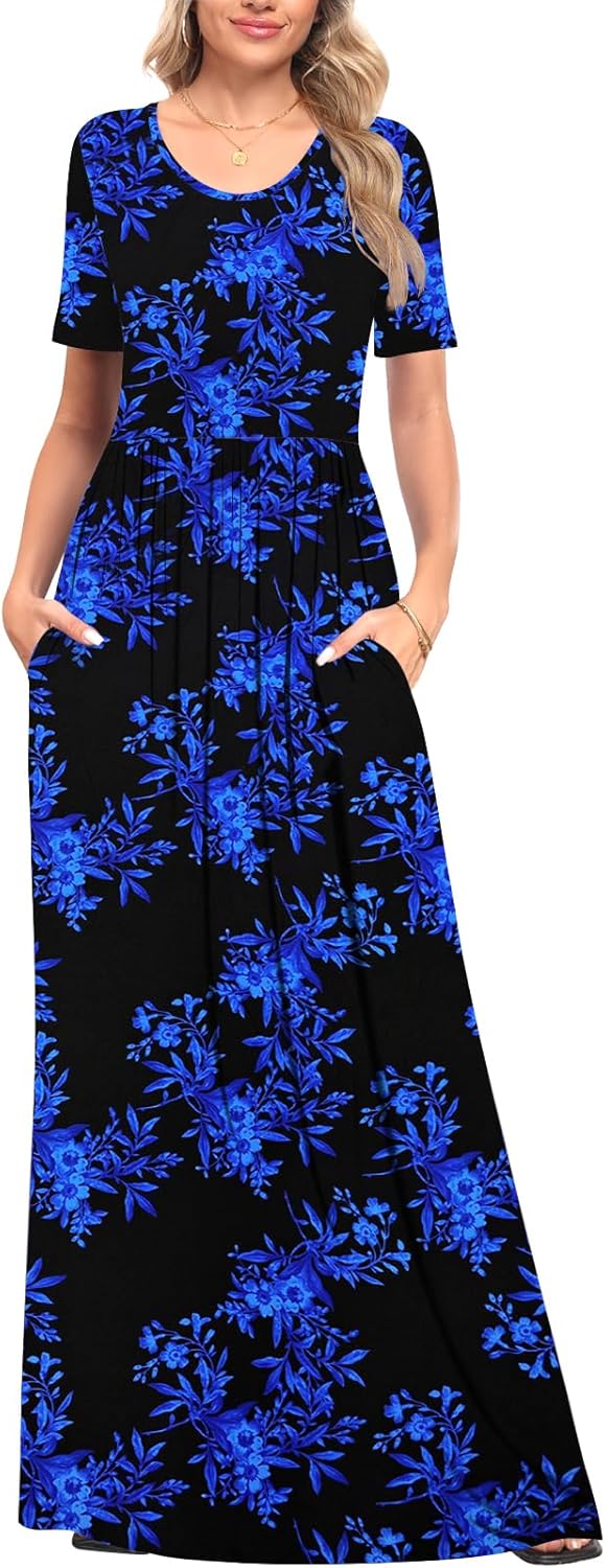 Maxi Dress Casual Long Dresses with Pockets S-2XL