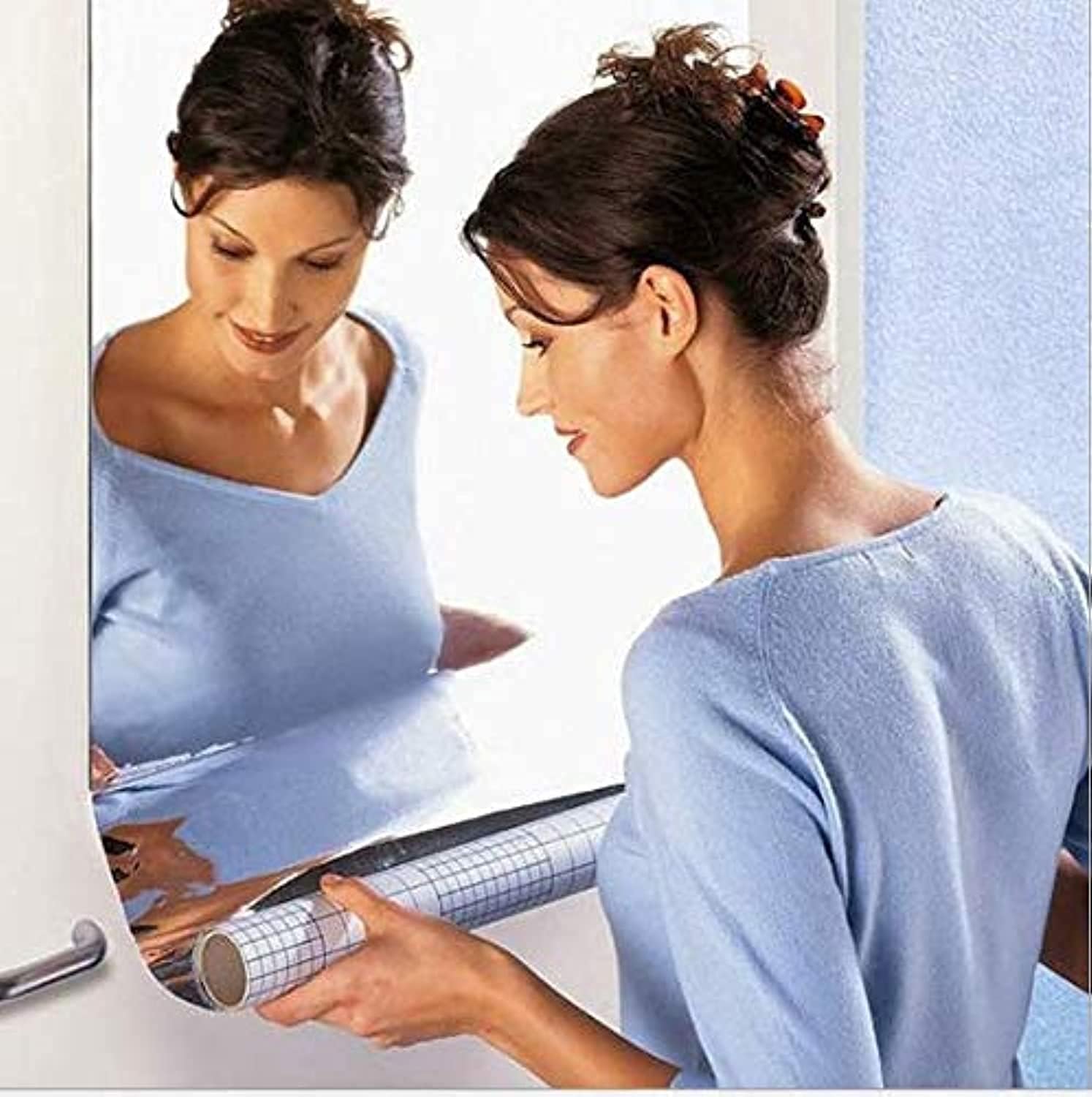 16pcs Square Mirror Tile Wall Stickers 3d Decal Mosaic Diy Home Room Decoration