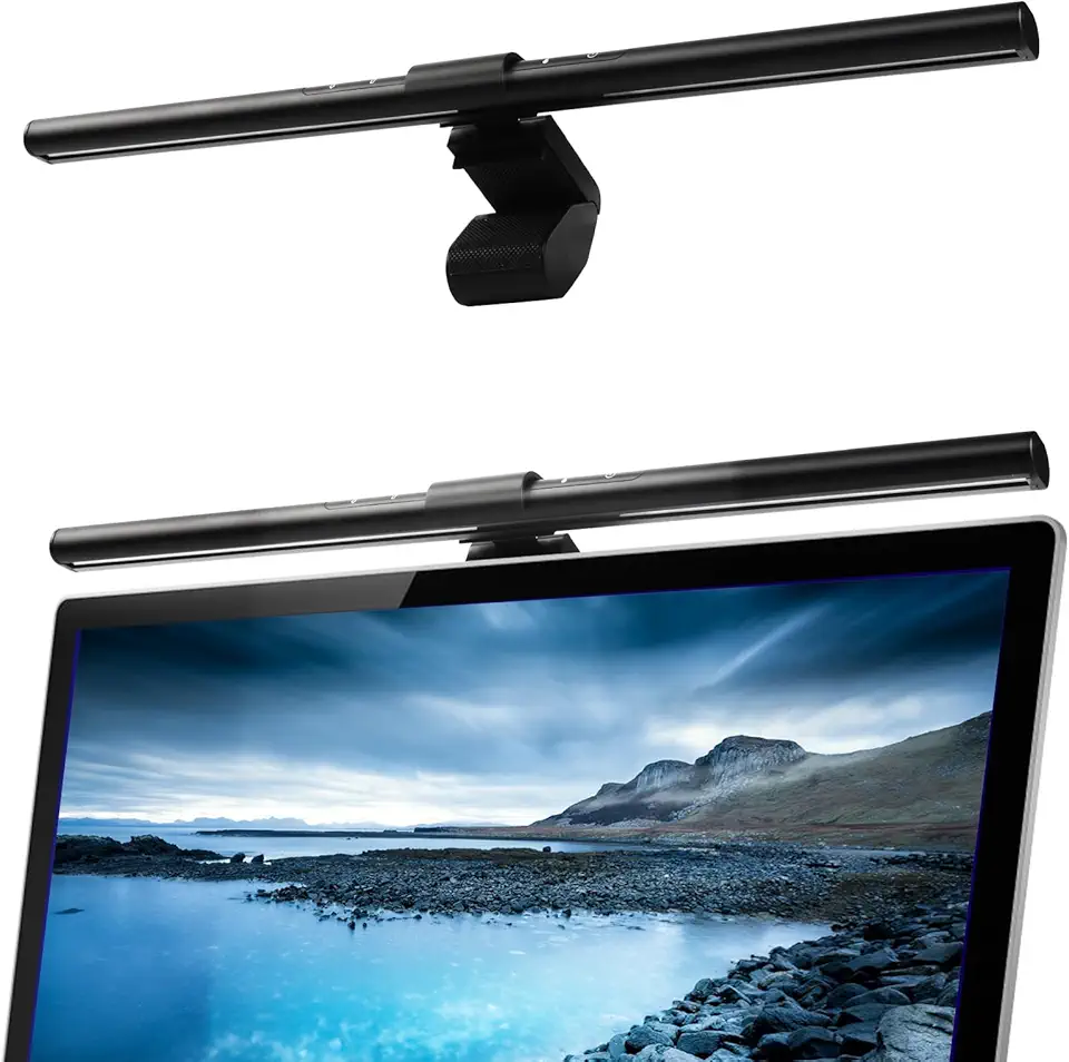 Luz de tela, barra de luz de computador, luzes LED de leitura eletrônica, lâmpada de monitor de computador alimentada por USB, controle de toque, sem brilho da tela, cuidado com os olhos, lâmpada de