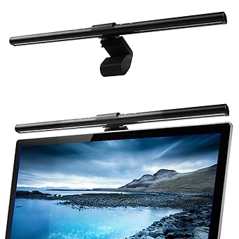 Computer Monitor Light Bar,E-Reading LED Monitor Lights ,USB Powered Computer Monitor Lamp ,Touch Control,No Screen Glare, Eye Caring,Computer Light, Screen Light Bar,Office Home Desk Lamp,Black