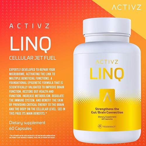 Miniatura 3 de ACTIVZ LINQ - Fórmula epigenética avanzada para la función cerebral, la salud intestinal, la luminosidad de la piel y el apoyo inmunológico - 60