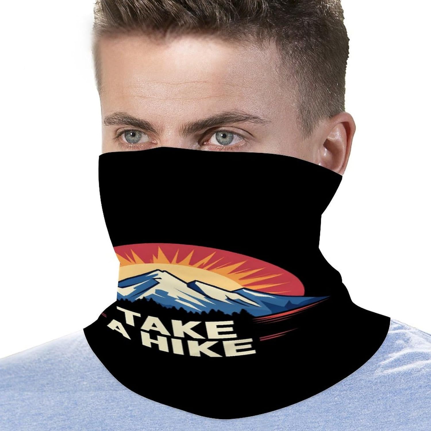 Take A Hike Hiking Mountains Neck Gaiter Windproof Face Mask Bandanas for Men Women Cold Weather Scarf
