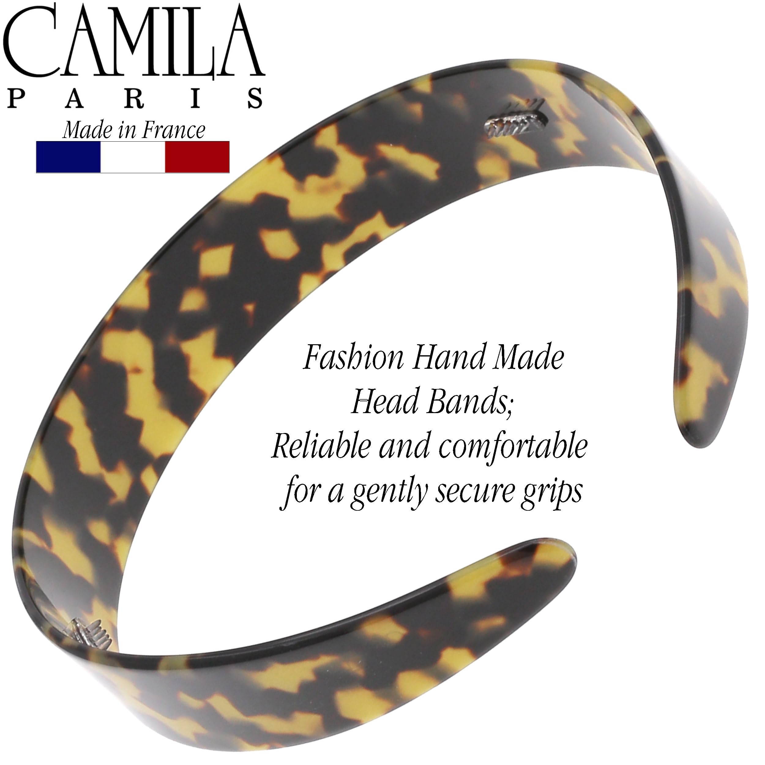 Camila Paris CP3879 - Fascia per capelli da donna, realizzata a mano, Tokyo, con presa forte, molto flessibile, antiscivolo e resistente, realizzata in Francia