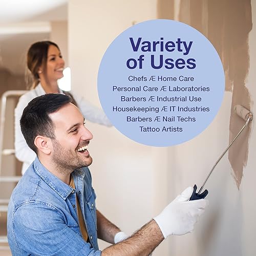 Miniatura 7 de MedRose - Guantes de látex grandes  100 guantes de goma  Guantes desechables sin polvo, impermeables, color blanco