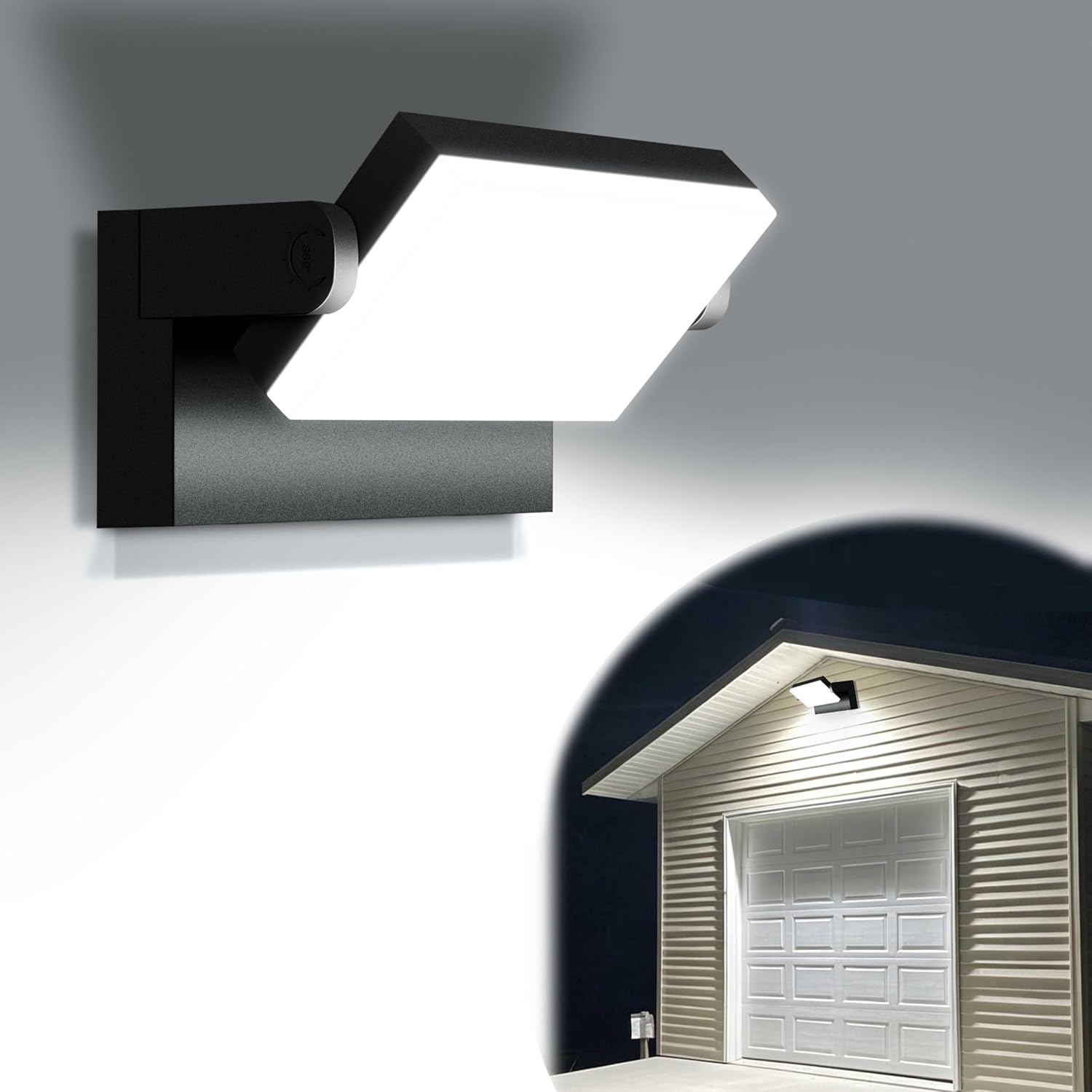 Juyace 60W LED Outdoor Wall Light Exterior Modern Flood Lights No photocell
