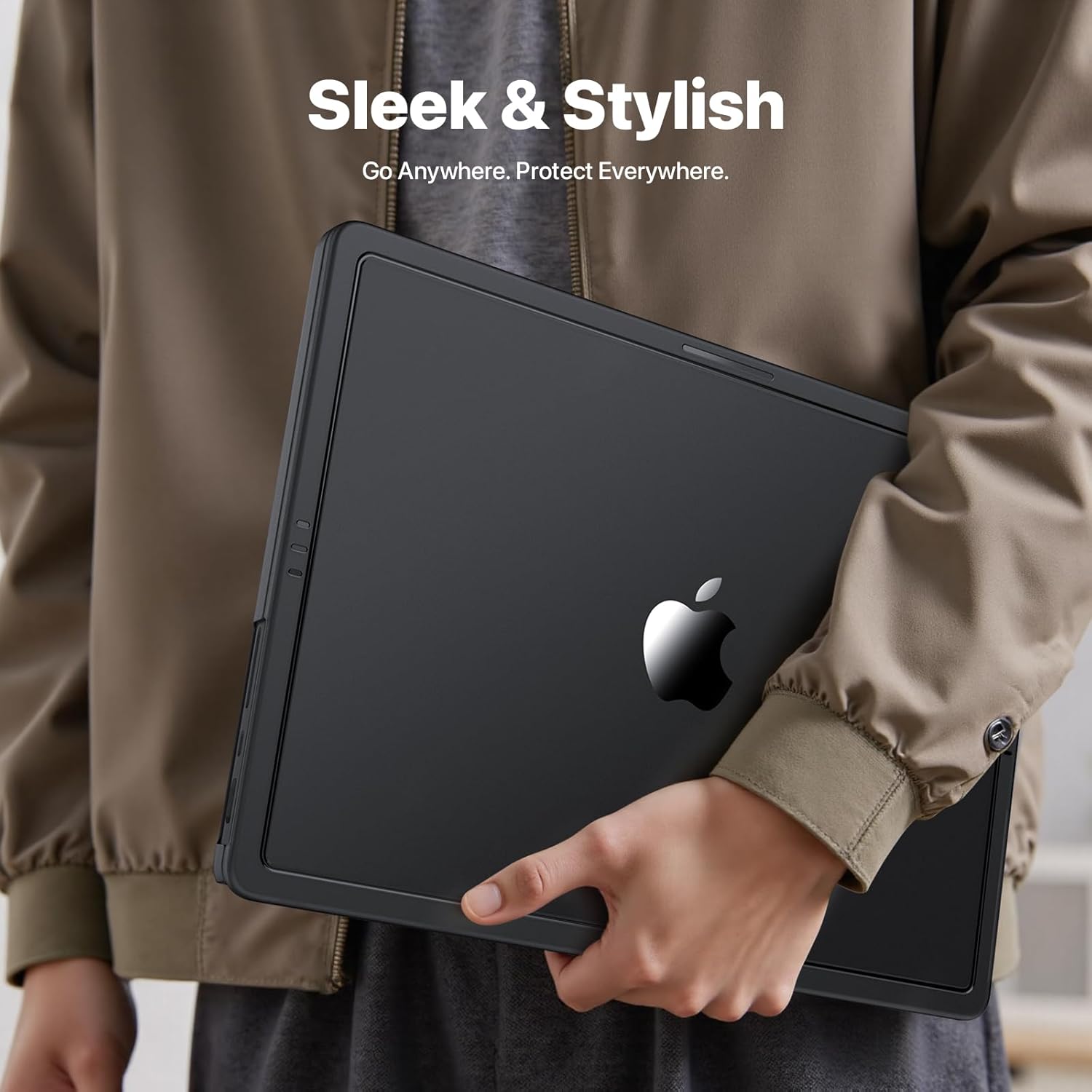 DuraGuard for MacBook Pro 14 inch Case | M5 M4 M3 M2 M1 Pro/Max 2026-2021 | EdgeFortify Tech | Anti-Crack Upgrade | Protective Hard Shell Laptop Cover | Space Black Clear