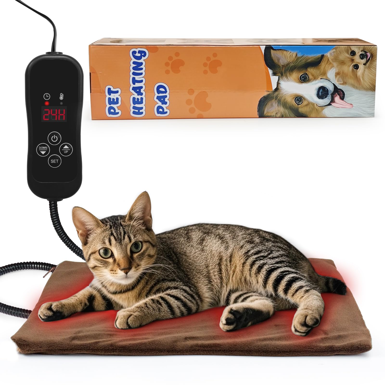 Tapis chauffant étanche animaux minuterie et arrêt automatique