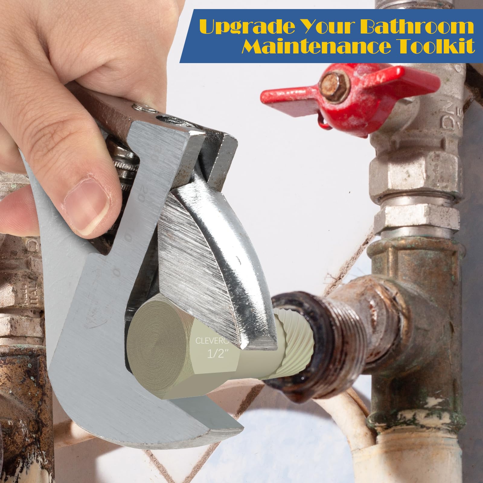 Extractor de drenaje de bañera de 1.5 pulgadas, juego de 8 extractores de pezones de tubería con enchufe de 1 pulgada, elimina el removedor de bañera viejo, roto, obstinado y oxidado,