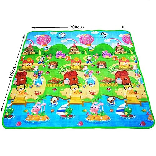 Miniatura 6 de Tapete para gatear para bebé, de doble cara, impermeable, grande, tapete de juego para bebé, tapete de juego para área de juego, alfombra para