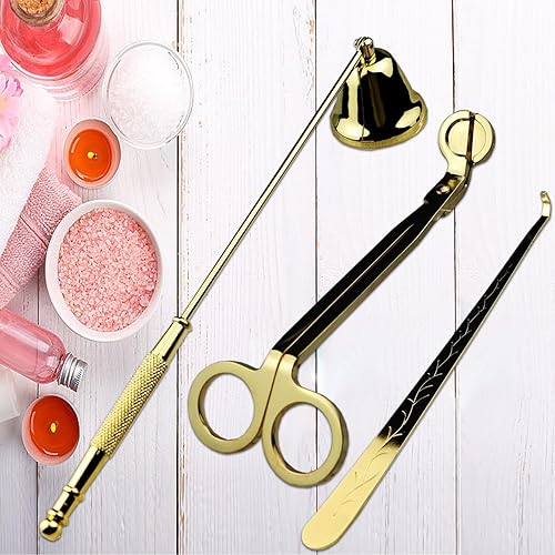 Miniatura 5 de KOAKOMI Juego de accesorios de velas, cortador de mechas de velas, desinflador de velas y dispensador de mecha de vela para regalo para amantes de