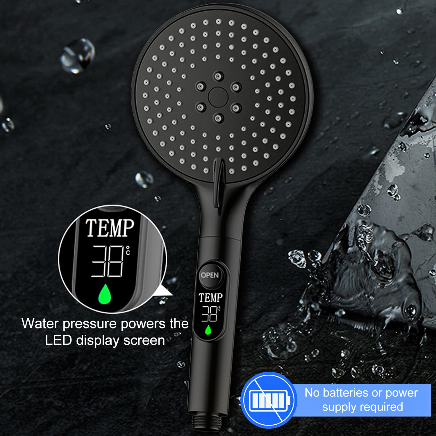 Alcachofa Ducha con Temperatura, Alcachofa Ducha con Luz LED