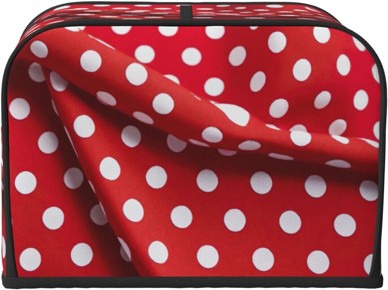 Red White Polka Dot Print 4-Slice Toaster Cover Kitchen Appliance For Bread Home Protector Daily Usability image 2