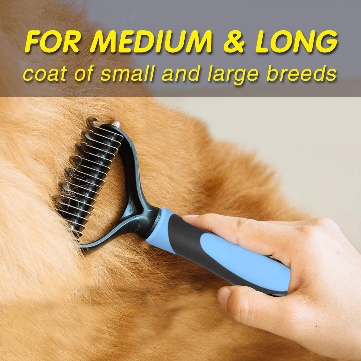 Produktbild von Iheyfill Unterfellbürste Für Hunde & Katzen – Entfilzung & Massage Für Mittel-/Langhaar