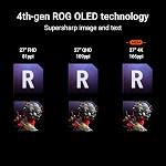 ASUS ROG Strix 27” 4K QD-OLED Gaming Monitor (XG27UCDMG) - 240Hz, 0.03ms, OLED Anti-Flicker 2.0, Custom Heatsink, Neo Proximity Sensor, 99% DCI-P3, True 10-bit Color, 3 yr Warranty