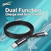 BoxWave Cable Xhorse VVDI Key Tool Max Compatible - DirectSync PD Cable 3 Feet - USB-C to USB-C 100W Type C Braided Charging Fast Sync - Jet Black