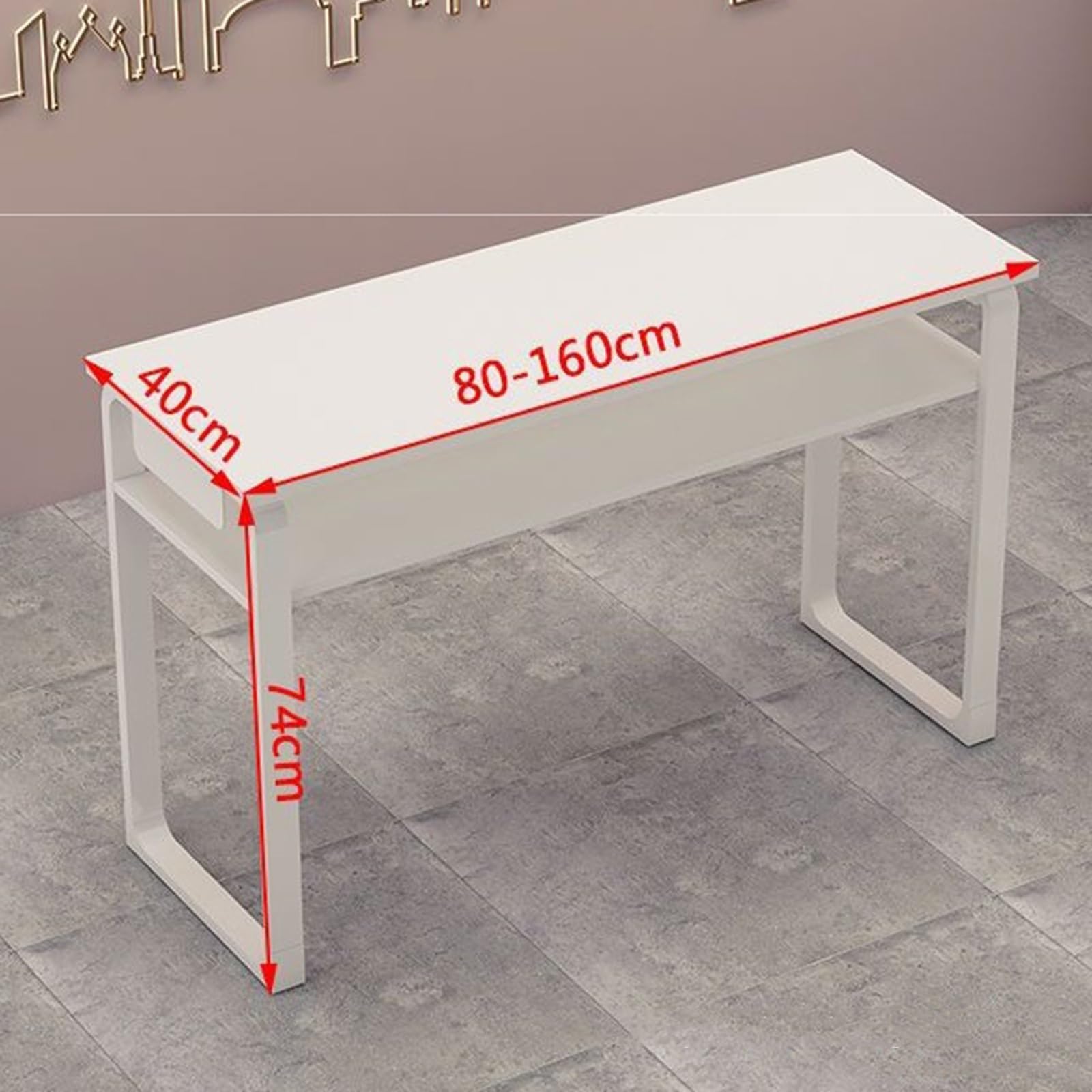 Table de Manucure Bureau de Manucure, Table de Manucure Professionnelle Double Moderne avec Tiroirs de Rangement(80x40x75cm)