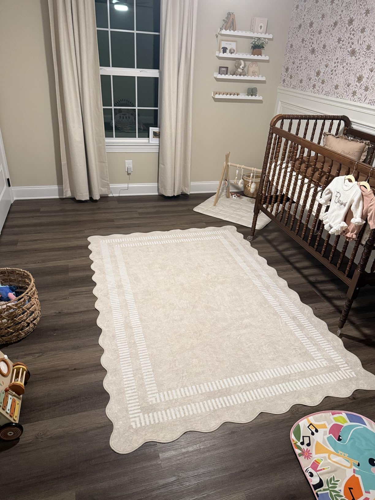 LORWER Area Rugs 5x7 Living Room Washable Modern Rug, Neutral Beige Soft Non Sli - product photo