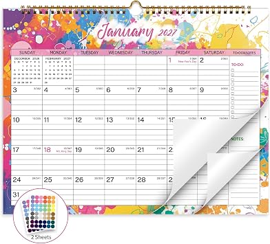 XISIDO 2027-2028 Wall Calendar, Jan 2027-Jun 2028, 18 Month, 14.8x11.5