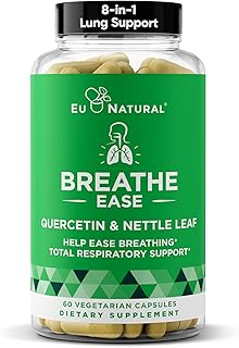 Breathe Inhaler Support Supplement – Sinus, Lungs, Open & Clear Airways – Seasonal Nasal Health, Bronchial Wellness, Healthy Chest – Quercetin, Vitamin D, Bromelain Pills – 60 Vegetarian Soft Capsules