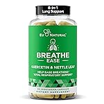 Breathe Inhaler Support Supplement - Sinus, Lungs, Open & Clear Airways - Seasonal Nasal Health, Bronchial Wellness, Healthy Chest - Quercetin, Vitamin D, Bromelain Pills - 60 Vegetarian Soft Capsules