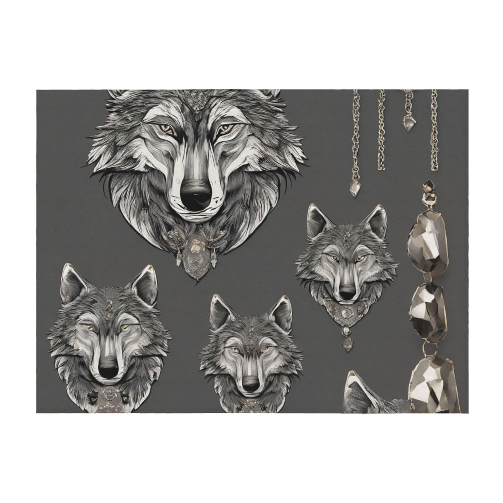 Plaid loup 02 couverture légère pour réchauffer vos soirées sur le canapé