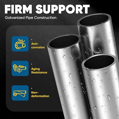 Miniatura 12 de Quictent Tienda de campaña galvanizada de alta resistencia de 10 x 20 pies para cochera, refugio de lancha con estructura reforzada, con borde