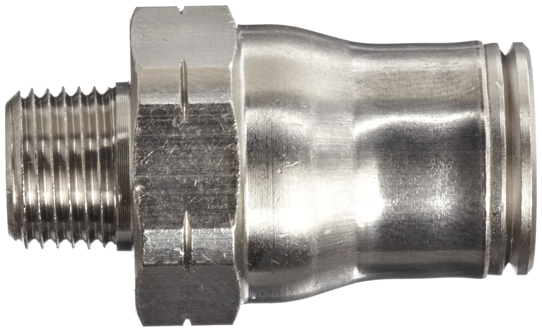 Legris 3675 04 14 Nickel-Plated Brass Push-to-Connect Fitting, Inline Connector, 5/32