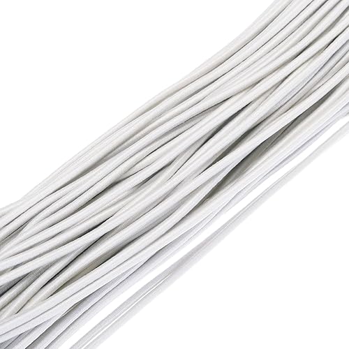 Vista 566 de PATIKIL Cuerda elástica elástica de 1/8 pulgadas, 11 yardas (0.118 in x 32.8 ft), color verde militar para manualidades, correas de gancho