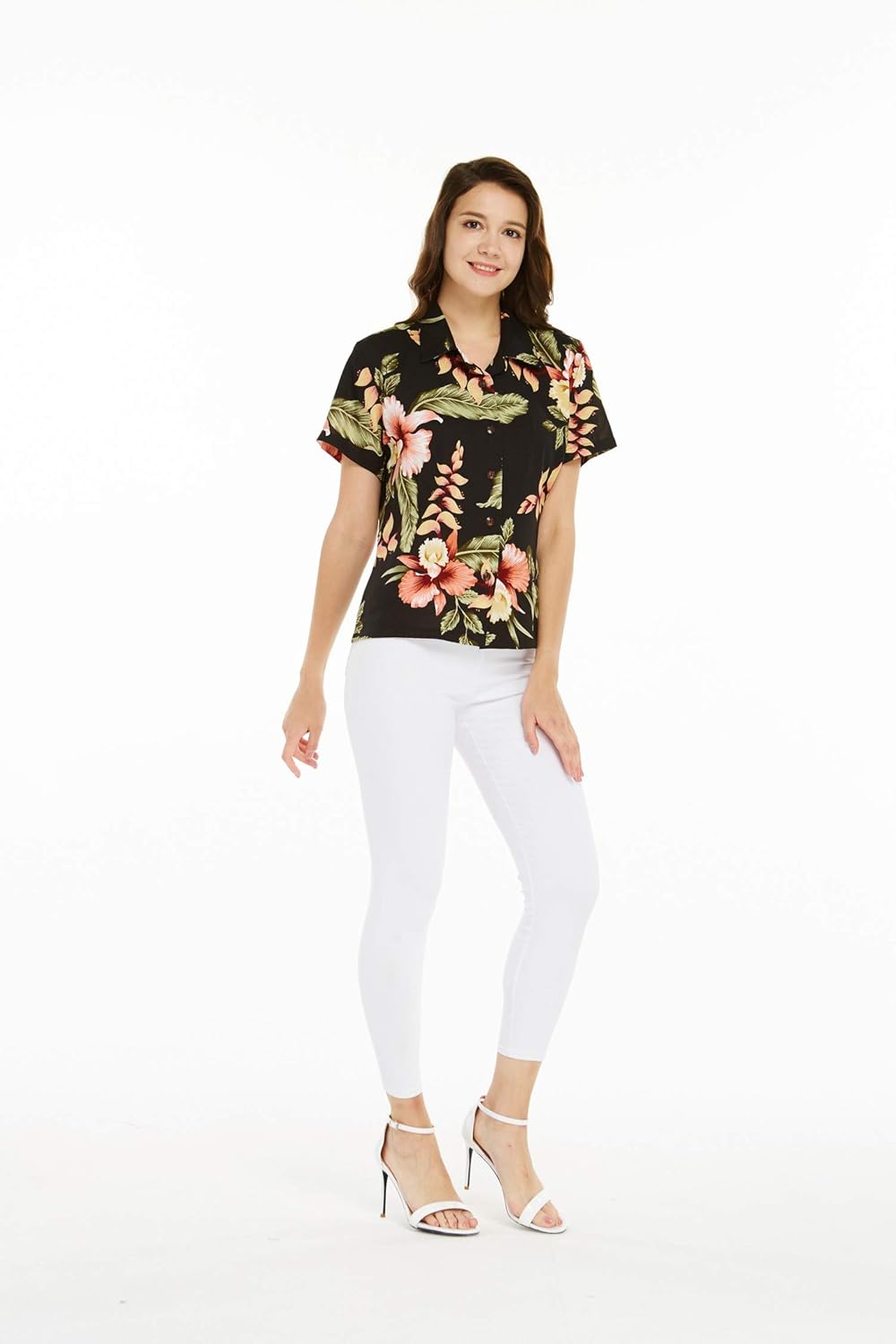 Matchable Family Hawaiian Luau Men Women Girl Boy Clothes in Black Rafelsia