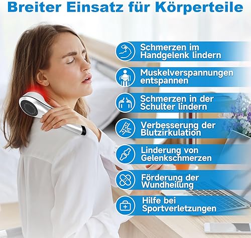 Miniatura 3 de pinfriy Dispositivo de terapia de luz roja para hombro, espalda, rodilla, articulación, alivio del dolor muscular, (3 * 808nm+13 * 650 nm) con