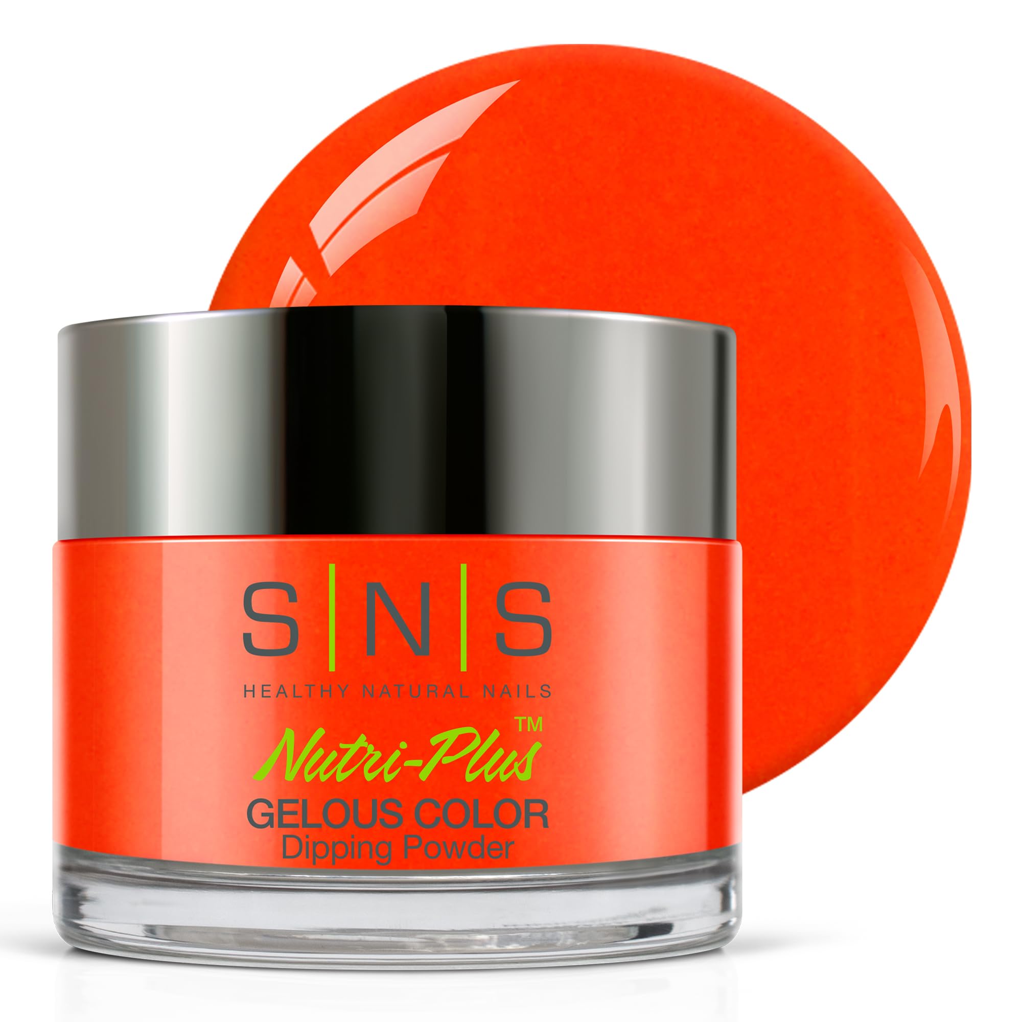 SNS Nail Dip Powder, Gelous Color Dipping Powder - Stingray City (Orange, Cream) - Long-Lasting Dip Nail Color Lasts 14 Days - Low-Odor & No UV Lamp