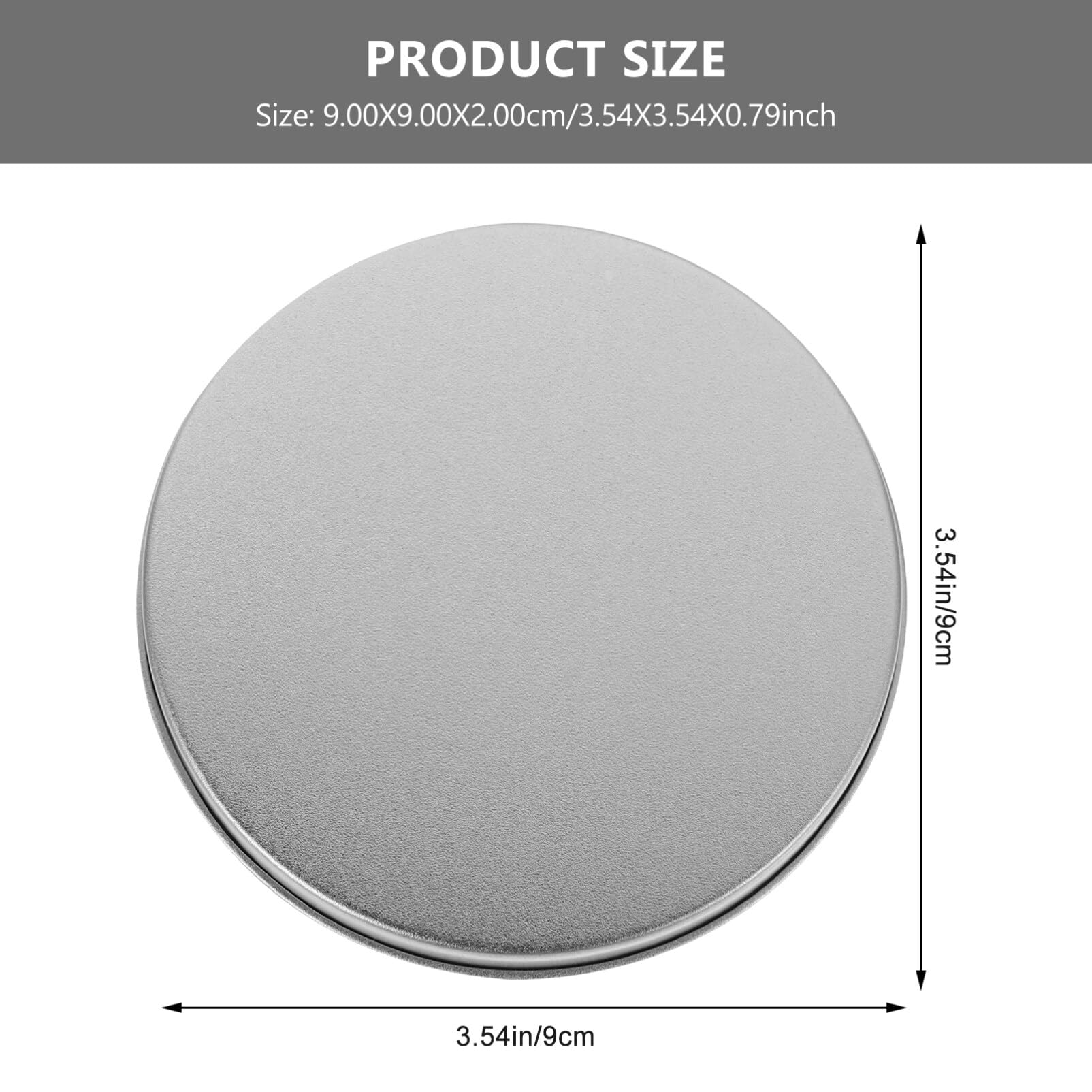 Lot De 2 Boîtes Rondes En Fer Blanc - 10 Cm De Diamètre, Pour Biscuits, Bonbons, Rangement Et Cadeaux - 7