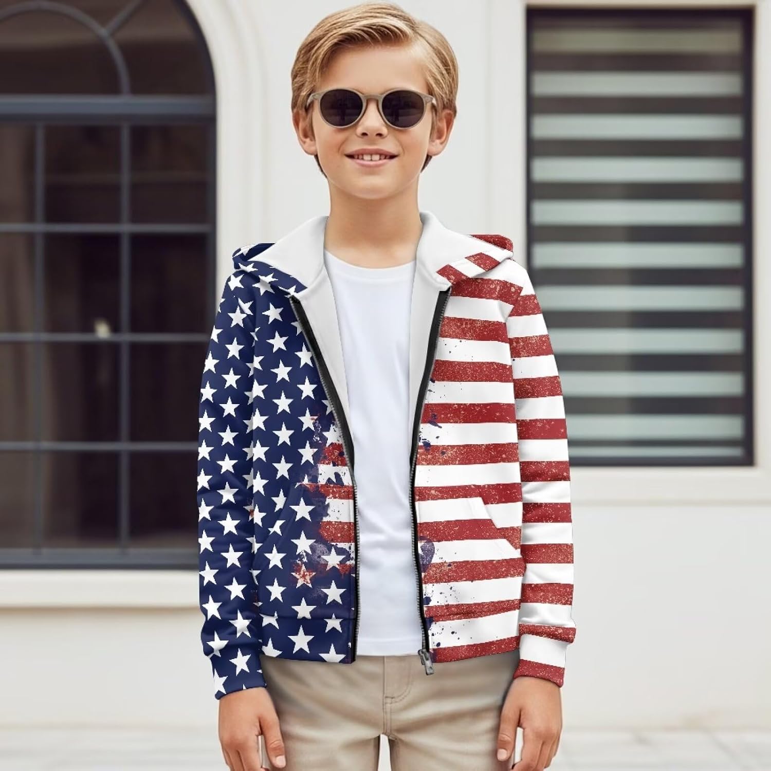 Hoodies for Boys Girls Zip Up Sweatshirts With Pocket Pullover Long Sleeve Jacket