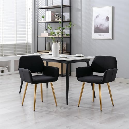 Miniatura 2 de Silla de tocador sin ruedas, silla de escritorio de terciopelo con patas de metal, silla de maquillaje beige con respaldo hueco, cómoda silla de