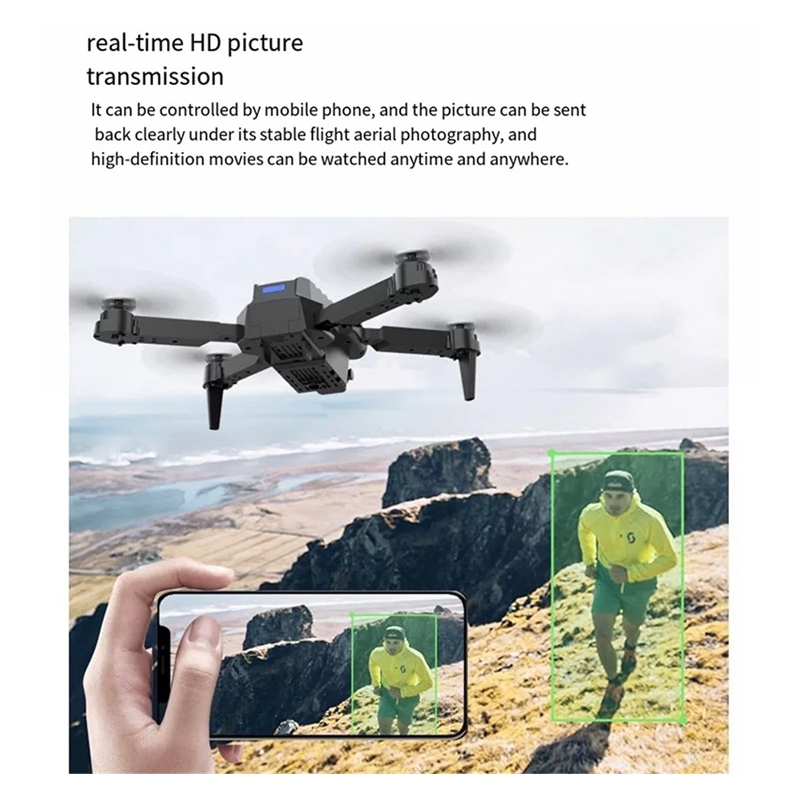 Składany dron Quadcopter RC Mini Drone 4K Podwójna kamera WiFi FPV Fotografia lotnicza Helikopter Składany quadcopter Drone Zabawka (Kolor: Kamera 4K Pomarańczowy Rozmiar: 1) (Brak kamery
