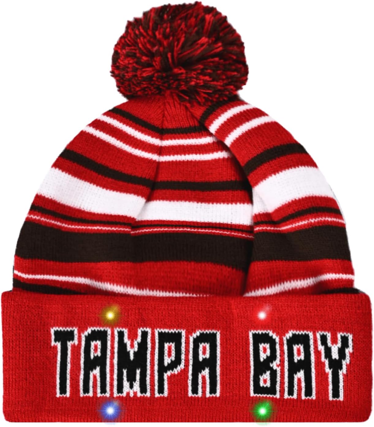 Vintage Classic Skull Cap Beanie with LED Hat Cuffed Winter Hat Knit Comes Gifts for Men Women Fans