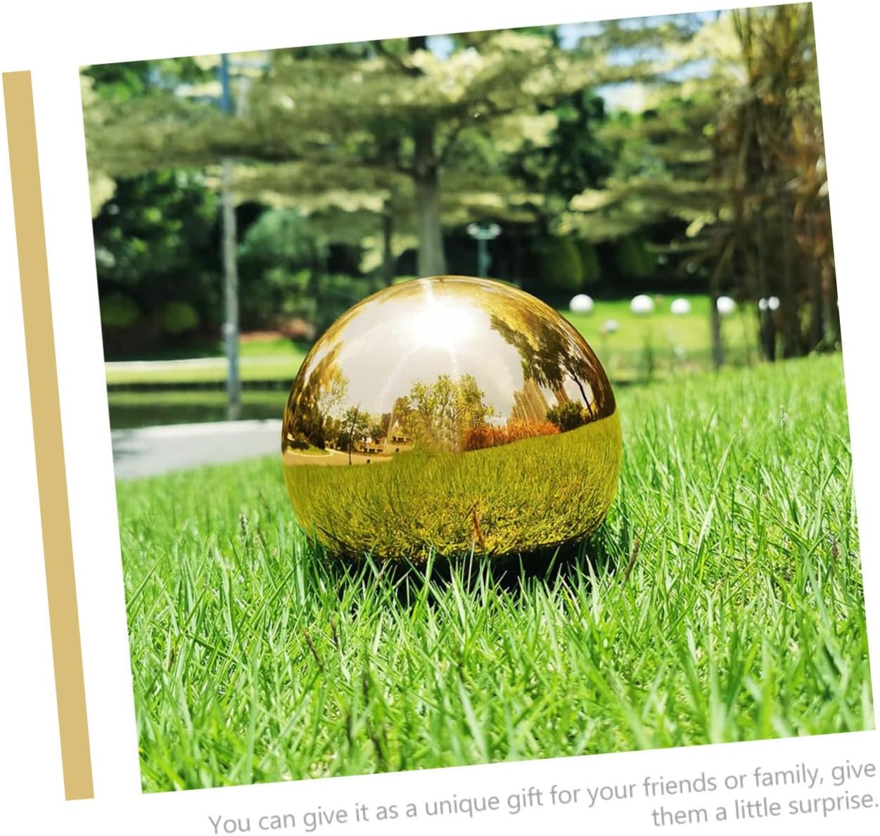 TOYANDONA 8pcs Reflective Outdoor Gazing Spheres Stainless Steel Mirror Ball for Garden Decor