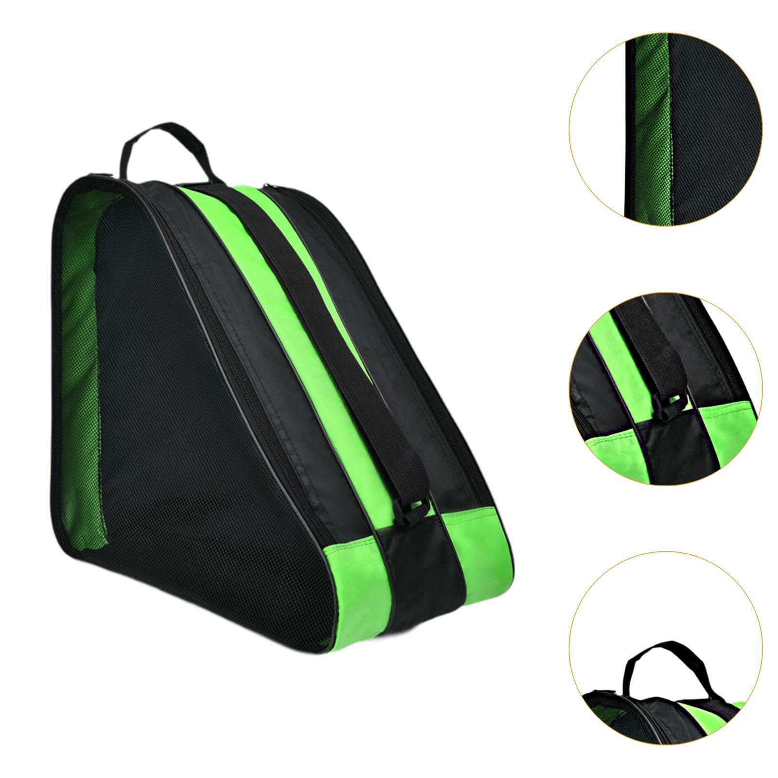 Harilla Skate-Tasche Skate-Handtasche liefert tragbare tragende Skating-Schuhe BagRucksack für Outdoor-Eishockey-Skates Sport, GrÜn
