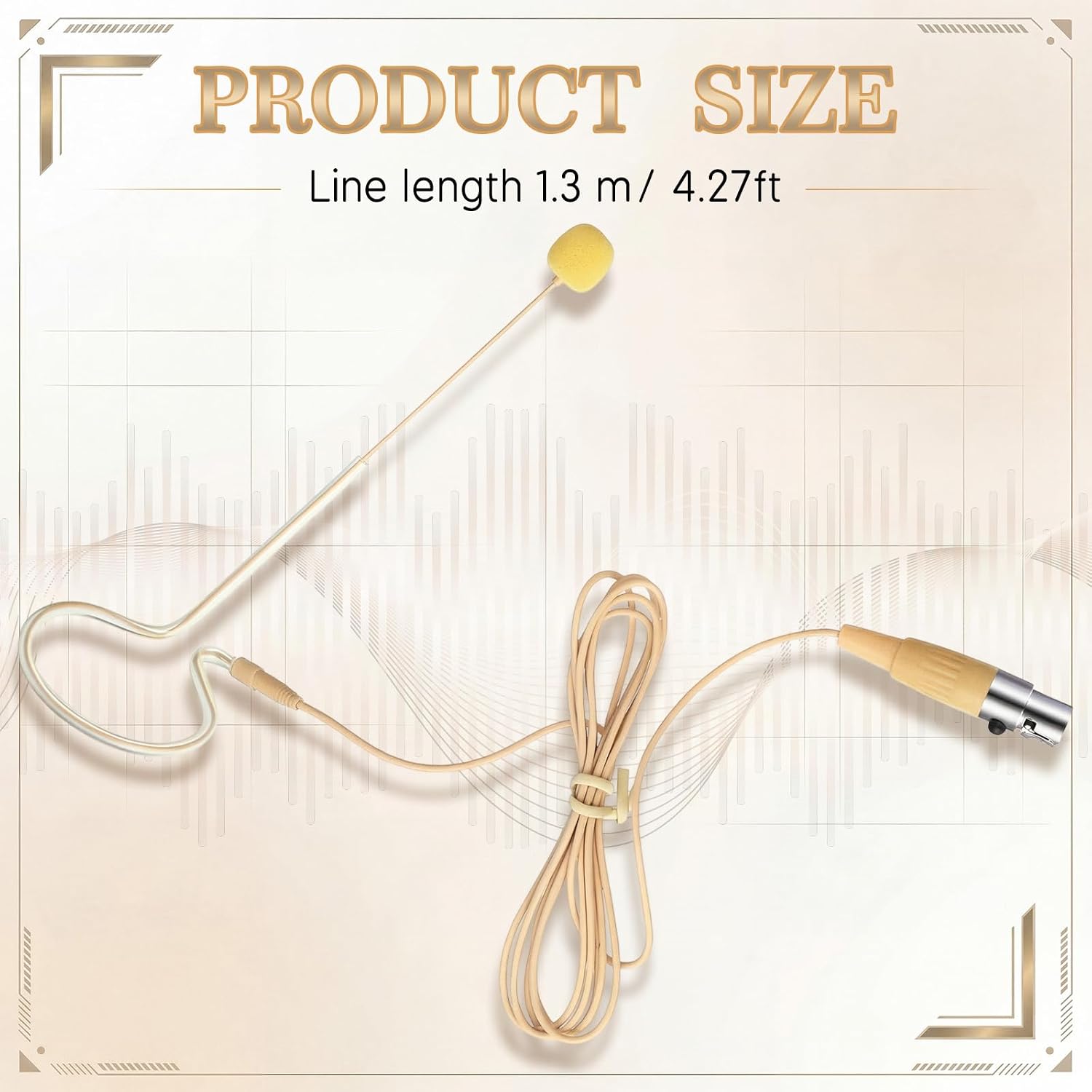 TOODOO 2 Pcs Earhook Electric Microphone Headset Mini XLR 3 Pin Ta3f Plug Mic The Ear Headworn Microphone with Cable Wire