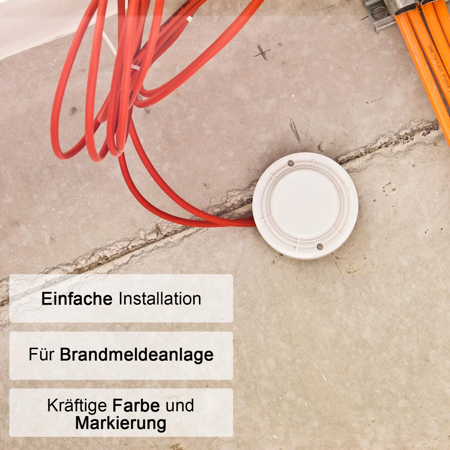 EBROM Brandmeldekabel BMK J-Y(St) Y 2x2x0,8 ROT RT - Länge: 300 Meter