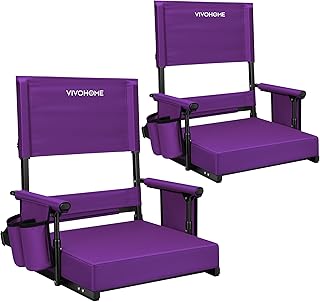 VIVOHOME Adjustable High Back Stadium Seats with Back Support and Cushion