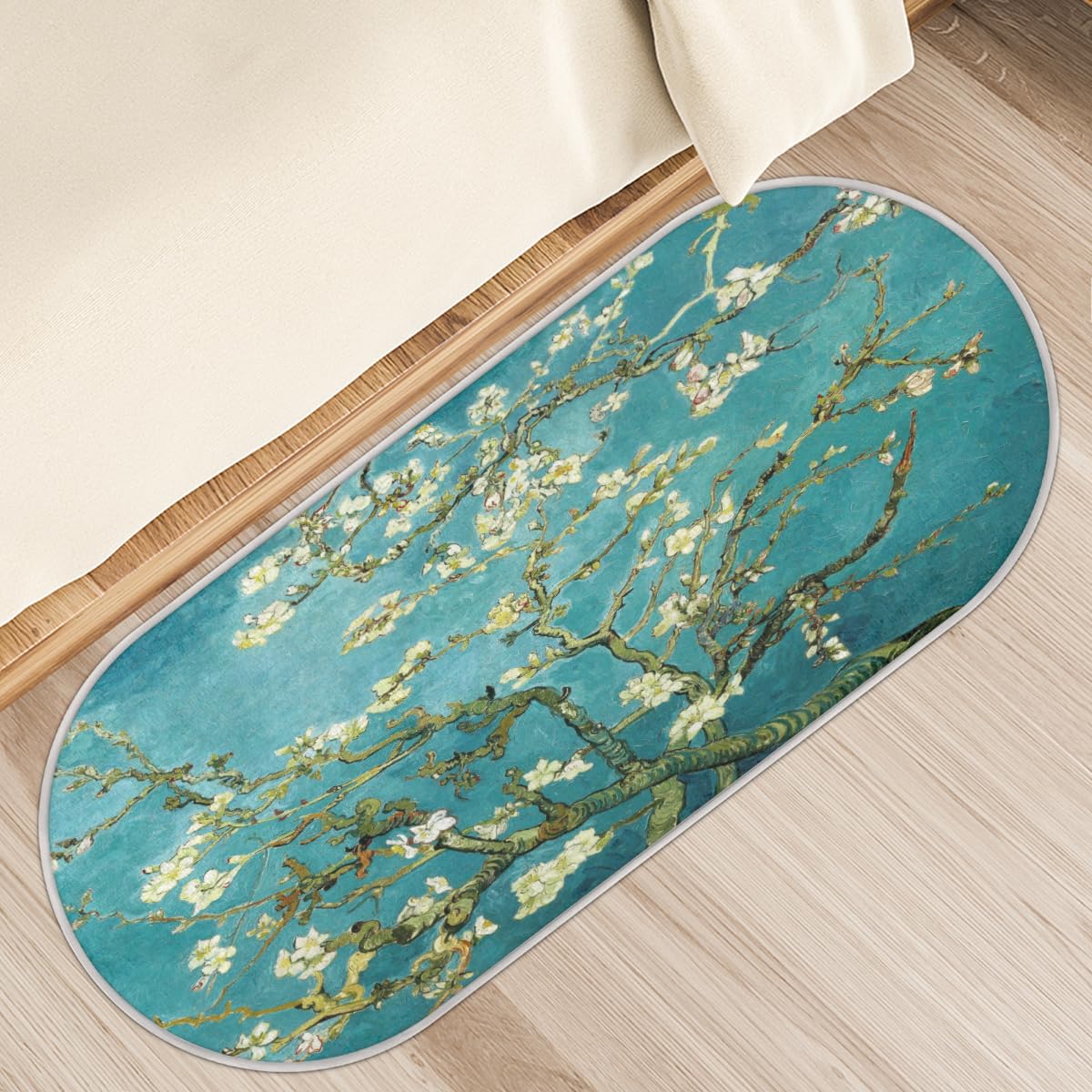 Tapis de sol antidérapant vintage 50x120 cm tapis poils longs pour chambre