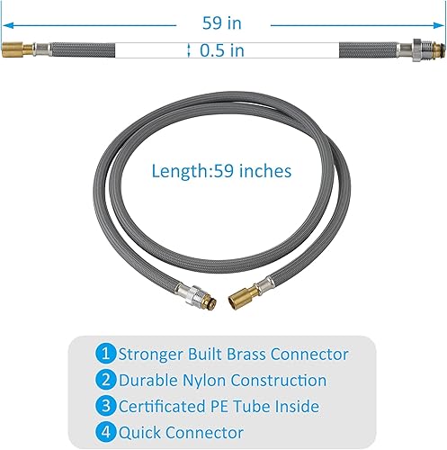 Miniatura 2 de RP50390 Reemplazo de manguera de grifo de cocina compatible con grifos Delta DST, manguera de rociado de grifo desplegable para reemplazar a RP50390