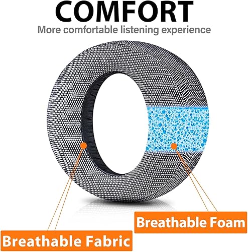 Miniatura 5 de Almohadillas de repuesto para PS5 para auriculares PlayStation 5 Pulse 3D PS5 - Almohadillas para los oídos PS5 (tela gris)